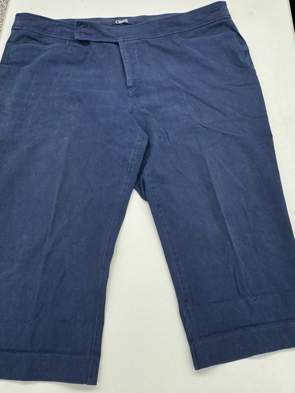 Chaps Navy Plus Size Women's Capris Dress Pants office